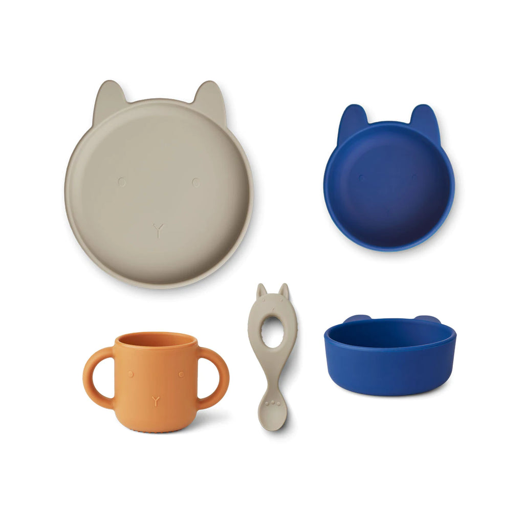 Liewood -  Siliconen  Kinderservies Vivi, Servies en bestek, Liewood, Keekabuu
