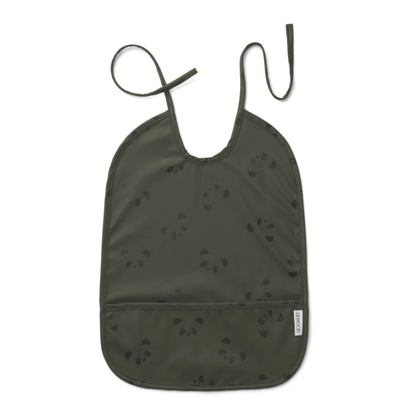 Liewood Lai bib Panda stone grey
