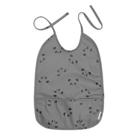 Liewood Lai bib Panda stone grey