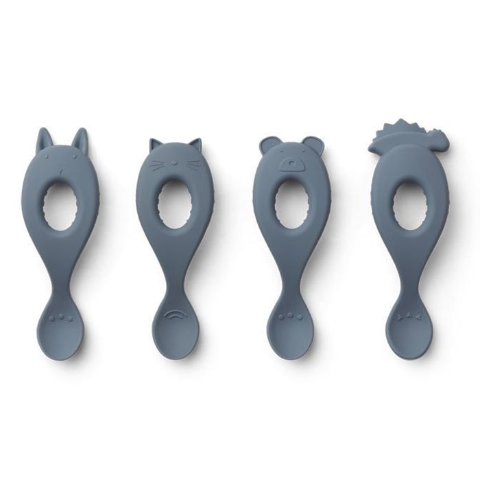 Liewood - Siliconen  Lepel (Set van 4) - Liva, Lepels, Liewood, Keekabuu