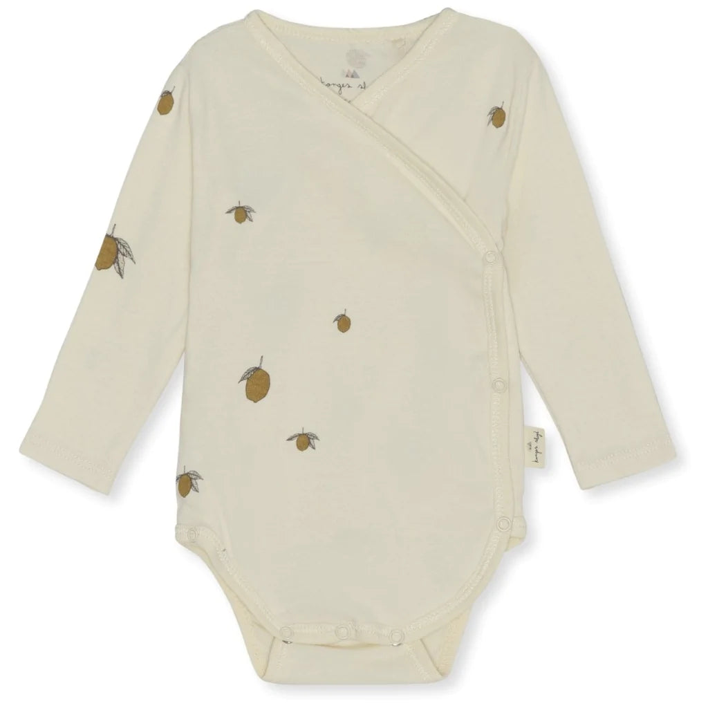 Konges Sløjd - Newborn Overslag Romper | Lemon, Rompers, Konges Slojd, Keekabuu