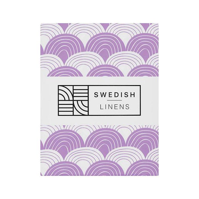 Swedish Linens - Ledikant Hoeslaken Rainbows (60x120cm), Hoeslakens, Swedish Linens, Keekabuu