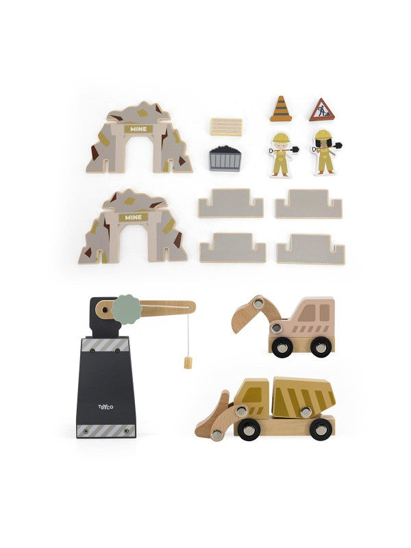 Tryco - Houten Treinset Uitbreiding Bouw, Treinset, Tryco, Keekabuu