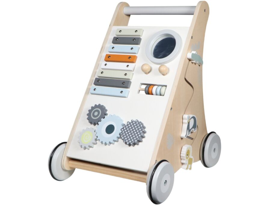 Tryco - Houten Activiteiten Loopwagen, Houten speelgoed, Tryco, Keekabuu