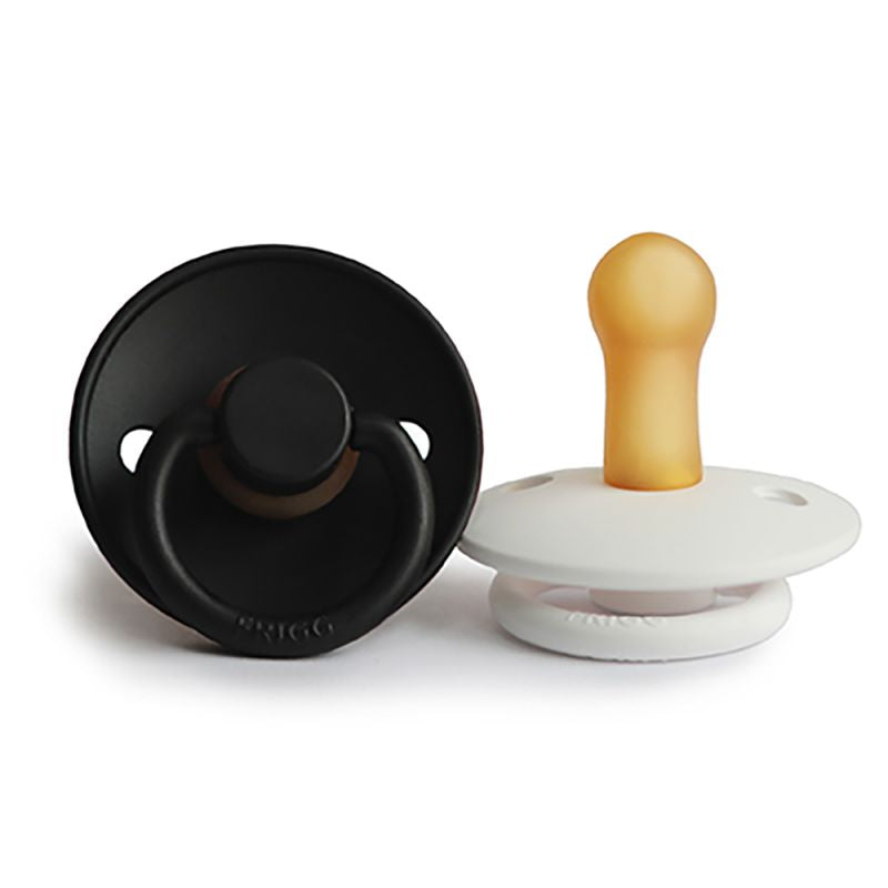 Frigg - Fopspenen Classic (duo verpakking) Bright White/Jet Black  - Maat 2, Fopspenen, Frigg, Keekabuu