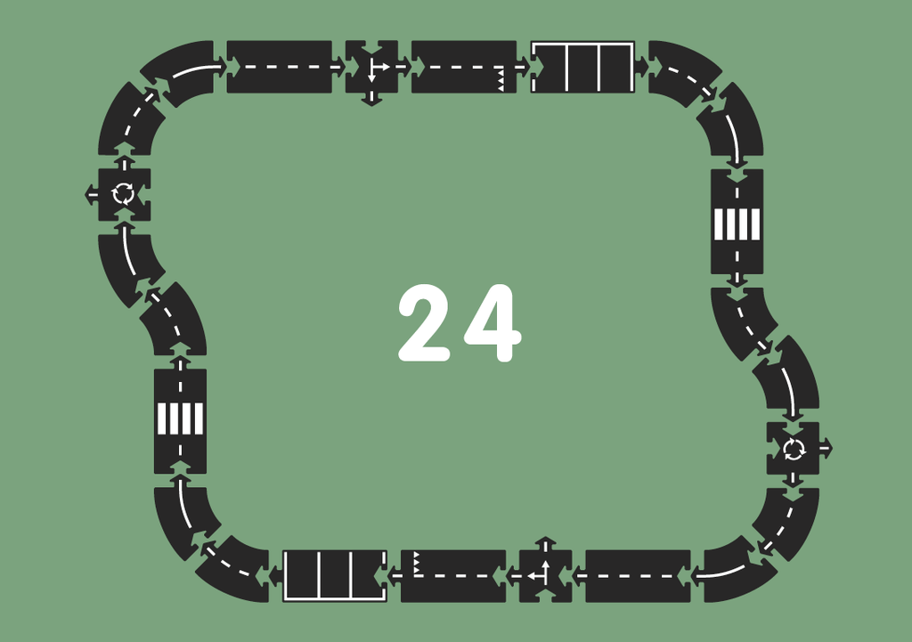 Amazon.com: Waytoplay Highway, 24 Piece Circuit for Toy Cars