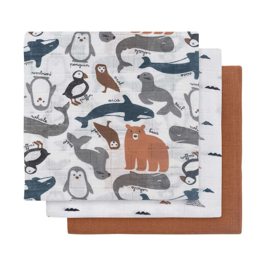 Jollein -  Hydrofiele Multidoek (70x70cm) 3 stuks, Hydrofiele doeken, Jollein, Keekabuu