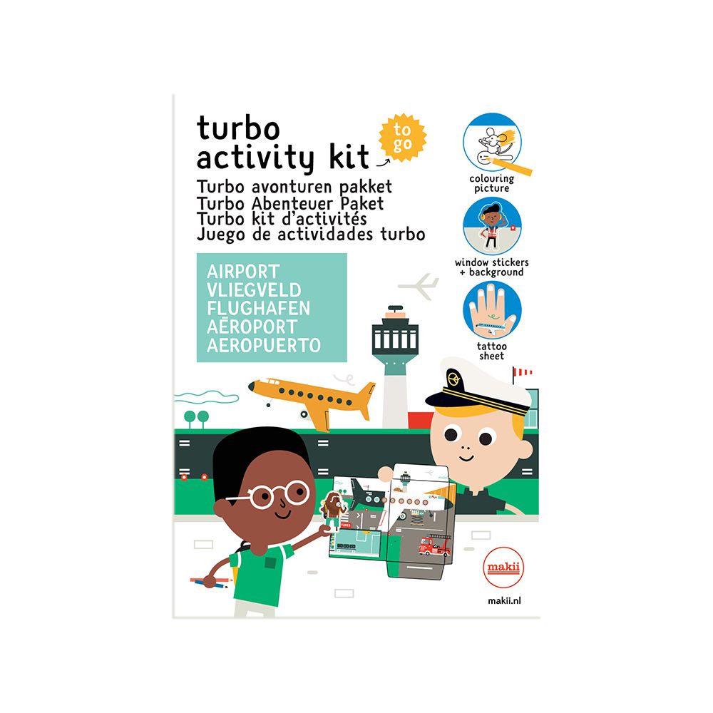 Makii - Turbo Avonturen Pakket, Kleurplaten & stickers, Makii, Keekabuu